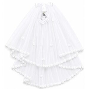 Girls First Communion Veil White Tulle NWT Boutique England Headpiece Headband